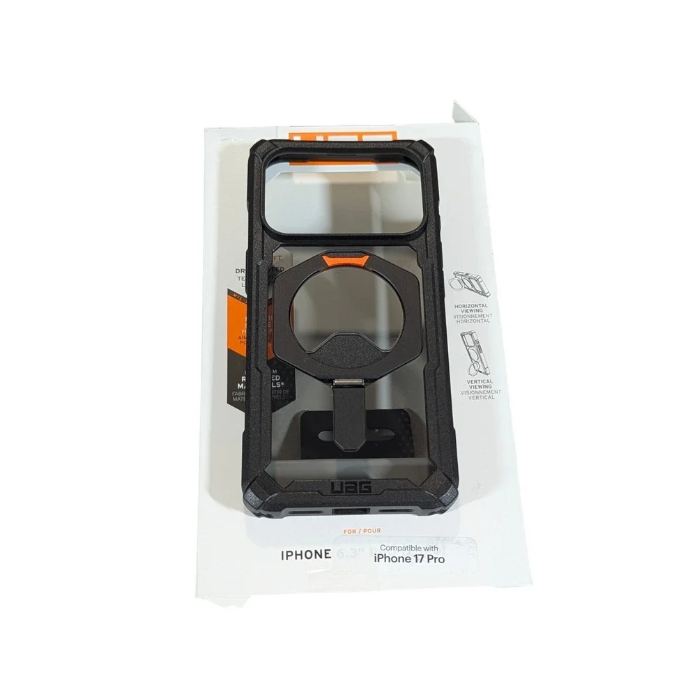 M3-P UAG Apple iPhone 17 Pro Magsafe Case w Kickstand Plasma XTE Black/Orange ⬇️